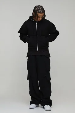 Sweat à Casynthétiqueche Zippé Coupe Ajustée