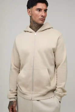 Sweat À Casynthétiqueche Zippé Coupe Regular Essentiel Tall