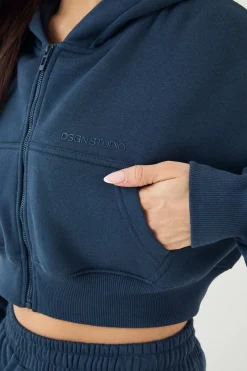 DSGN Studio Sweat à Casynthétiqueche Zippé Court et Ample<Femme Sweats À Capuche Et Sweats|Dsgn Studio