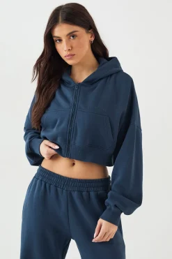 DSGN Studio Sweat à Casynthétiqueche Zippé Court et Ample<Femme Sweats À Capuche Et Sweats|Dsgn Studio