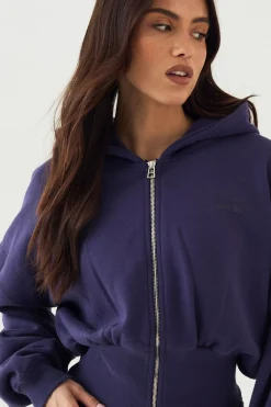 Sweat à Casynthétiqueche Zippé DSGN Studio Sport Coupe Boxy Crop avec Ourlet Resserré
