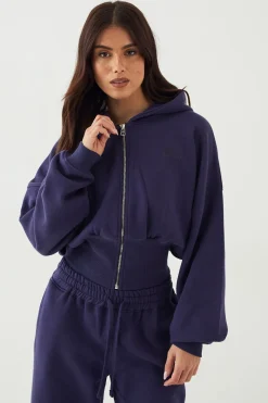 Sweat à Casynthétiqueche Zippé DSGN Studio Sport Coupe Boxy Crop avec Ourlet Resserré
