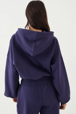 Sweat à Casynthétiqueche Zippé DSGN Studio Sport Coupe Boxy Crop avec Ourlet Resserré