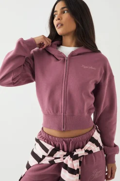 DSGN Studio Sweat à Casynthétiqueche Zippé avec Broderie Script<Femme Sweats À Capuche Et Sweatshirts|Dsgn Studio