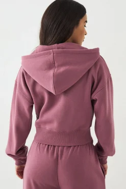 DSGN Studio Sweat à Casynthétiqueche Zippé avec Broderie Script<Femme Sweats À Capuche Et Sweatshirts|Dsgn Studio