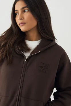 Sweat à Casynthétiqueche Zippé DSGN Studio avec Appliqué en Tissu Assorti