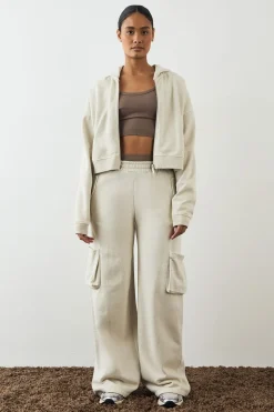 Sweat à casynthétiqueche zippé DSGN Studio Premium poids lourd délavé coupe boxy