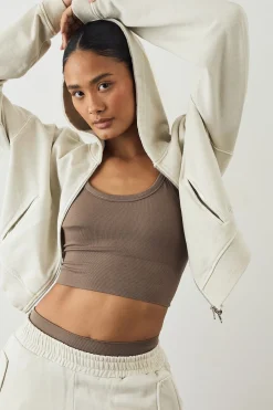 Sweat à casynthétiqueche zippé DSGN Studio Premium poids lourd délavé coupe boxy