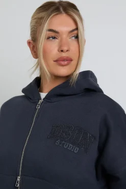 Sweat À Casynthétiqueche Zippé DSGN Studio Avec Appliqué En Éponge