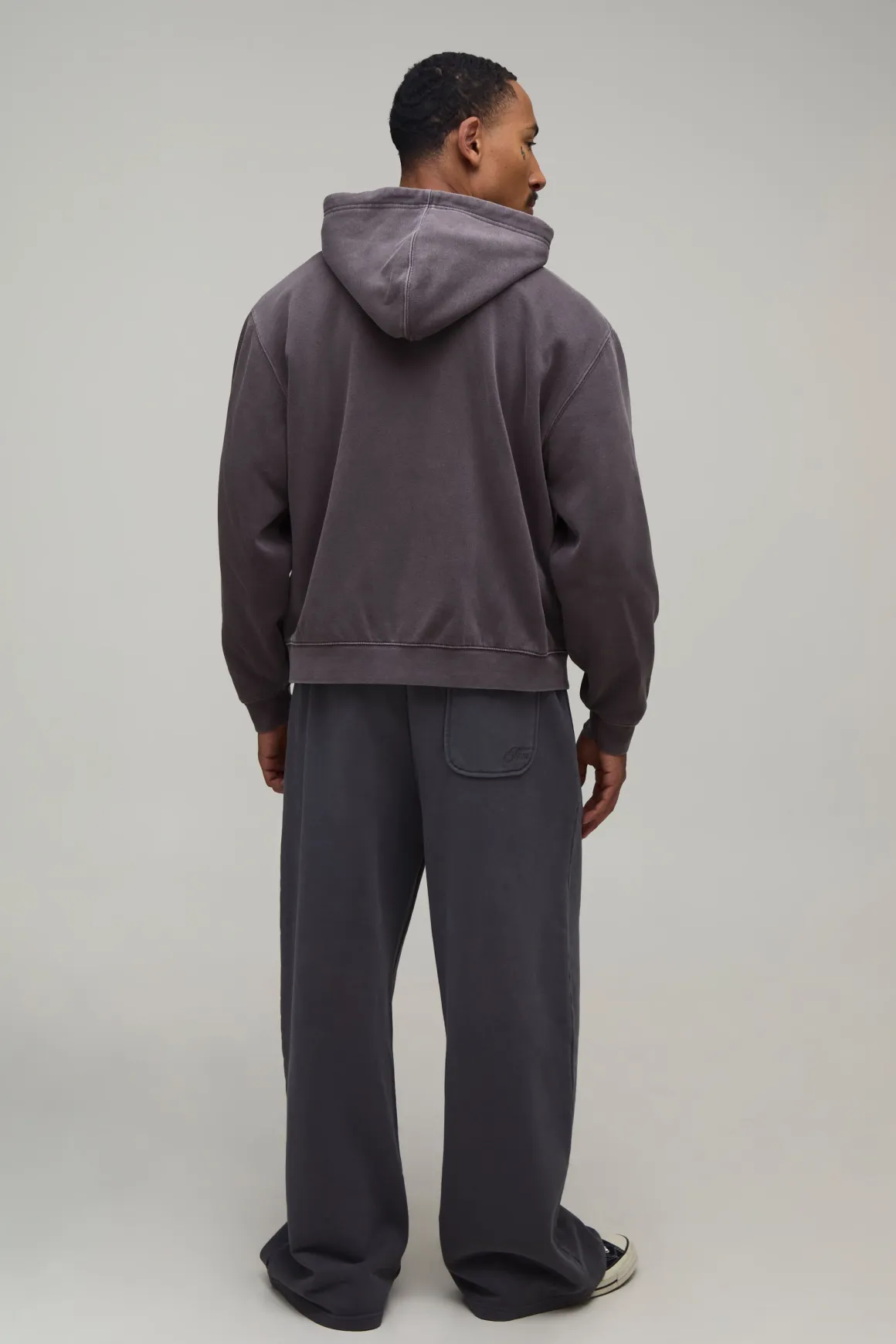 Sweat À Casynthétiqueche Zippé Dragon Oversize Délavé Coupe Ample