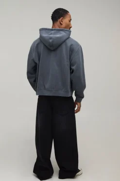 Sweat À Casynthétiqueche Zippé Dragon Oversize Effet Délavé