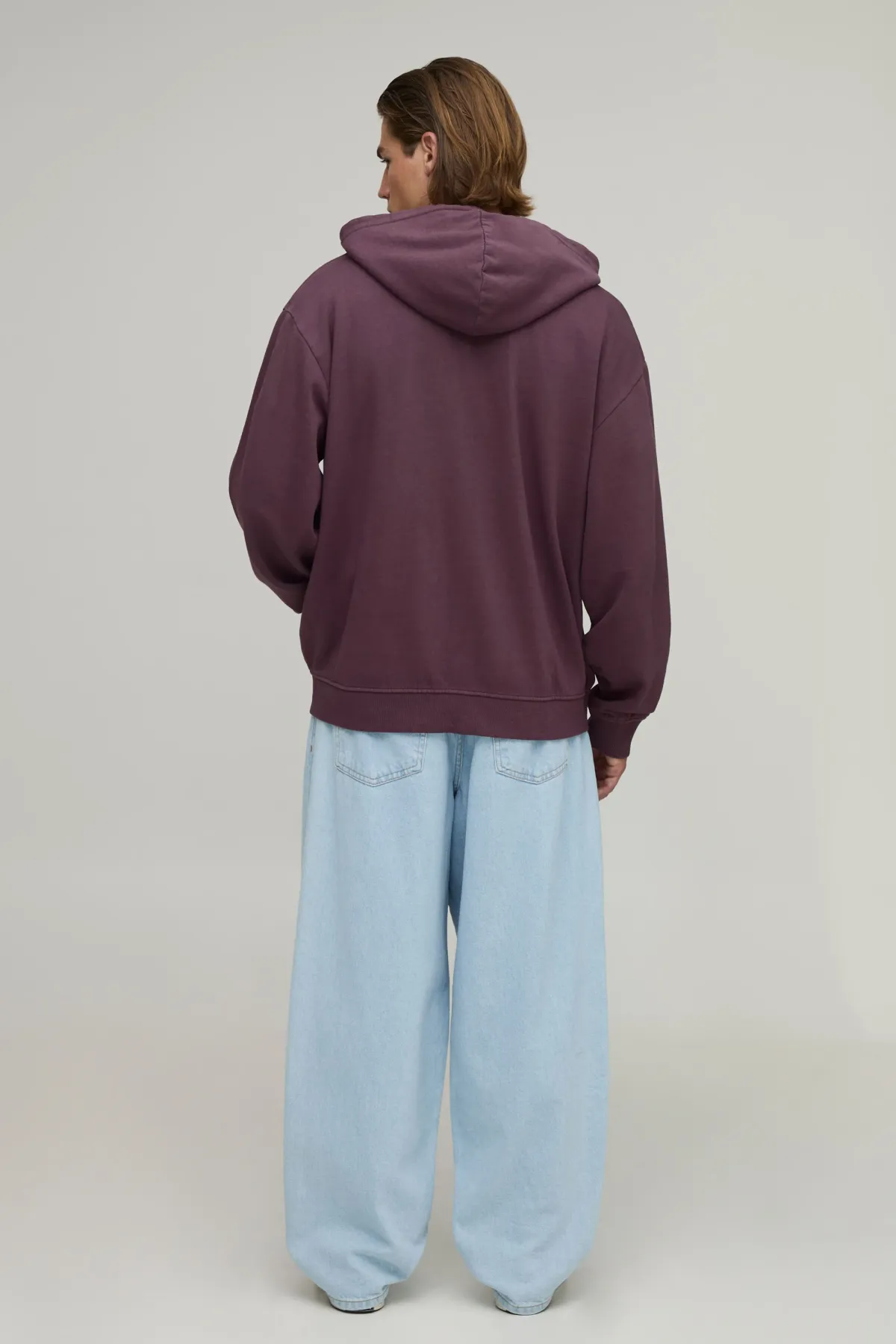 boohooMAN Sweat À Casynthétiqueche Zippé Délavé Homme Surdimensionné Avec Appliqué Man<Homme Sweats À Capuche Et Sweatshirts|Sweats À Capuche Et Sweats