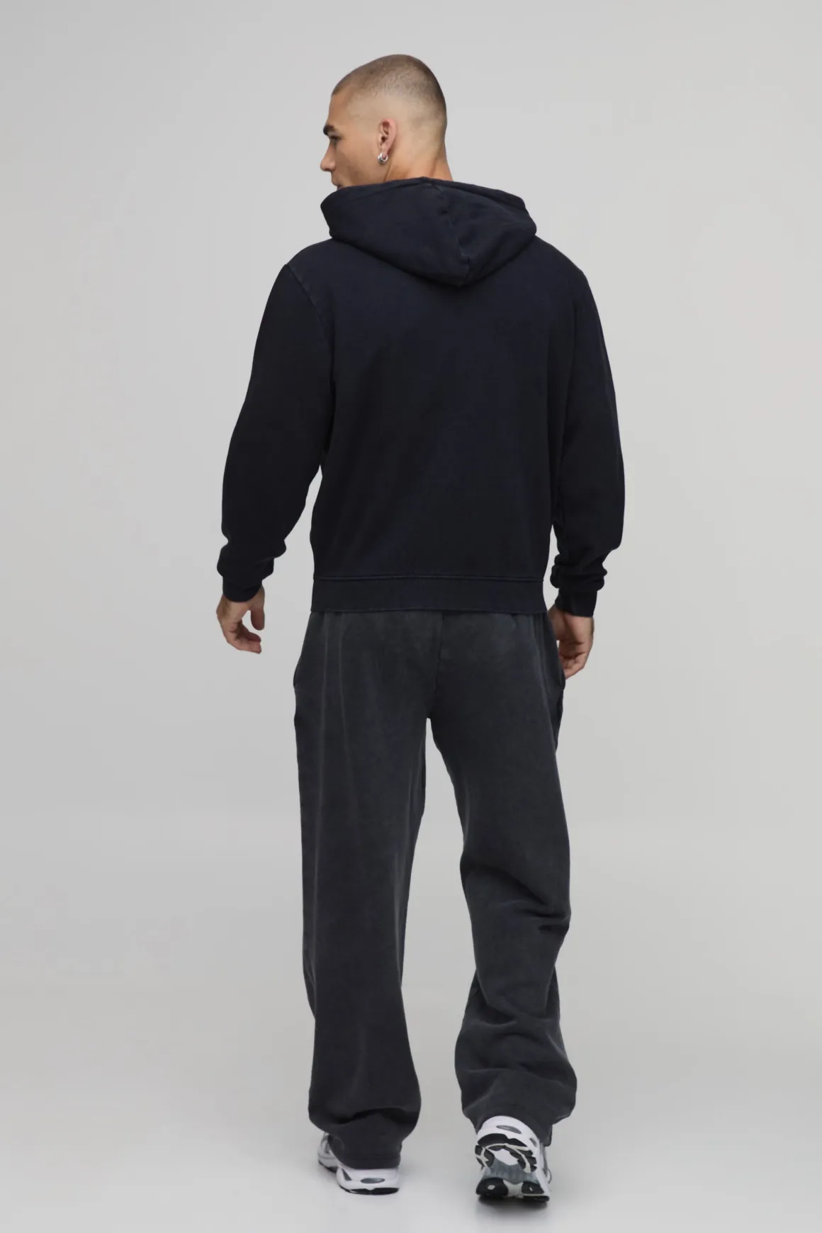 Sweat À Casynthétiqueche Zippé Essentiel Délavé Coupe Ample