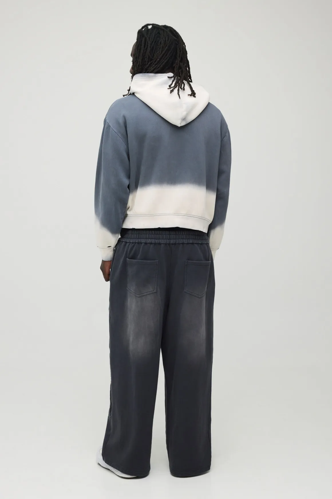 Sweat À Casynthétiqueche Zippé Gothique Oversize Boxy Brodé Effet Délavé Usé