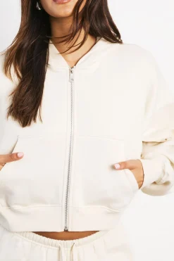 Sweat À Casynthétiqueche Zippé Oversize Boxy À Manches Ballon