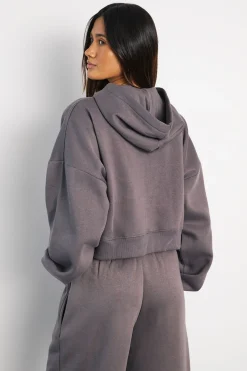 Sweat À Casynthétiqueche Zippé Oversized Boxy À Manches Ballon
