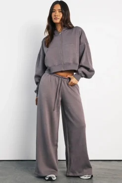 Sweat À Casynthétiqueche Zippé Oversized Boxy À Manches Ballon
