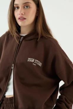 DSGN Studio Sweat À Casynthétiqueche Zippé Oversize Imprimé Collegiate<Femme Sweats À Capuche Et Sweats|Dsgn Studio