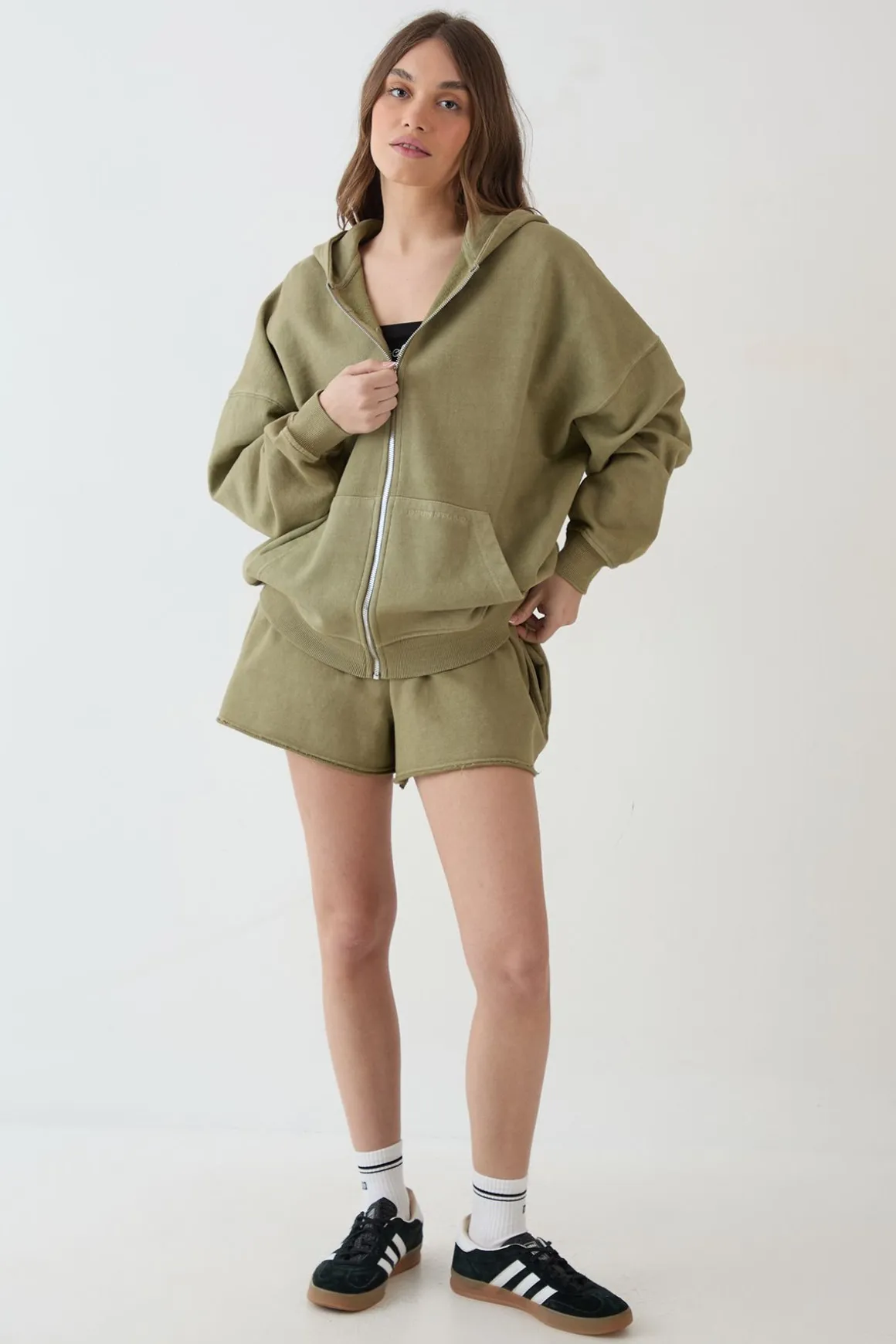 Sweat À Casynthétiqueche Zippé Oversize Effet Délavé Épais Dsgn Studio