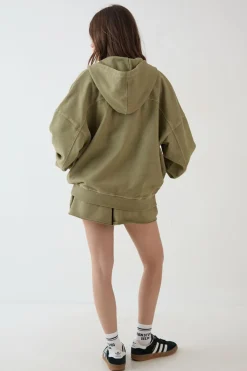 Sweat À Casynthétiqueche Zippé Oversize Effet Délavé Épais Dsgn Studio