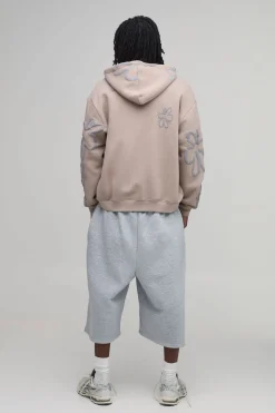 boohooMAN Sweat À Casynthétiqueche Zippé Oversize Boxy Avec Imprimé Floral Synthétiqueff - Tall<Homme Tout Afficher|Sweats À Capuche Tall