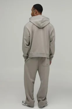 Sweat À Casynthétiqueche Zippé Oversize Boxy En Molleton Épais 480gsm