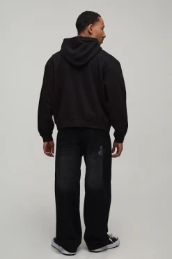boohooMAN Sweat À Casynthétiqueche Zippé Oversize Boxy Imprimé Licence Lady Gaga<Homme Sweats À Capuche Et Sweatshirts|Sweats À Capuche Et Sweats