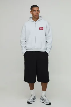 Sweat À Casynthétiqueche Zippé Oversize Ample Avec Broderie Official