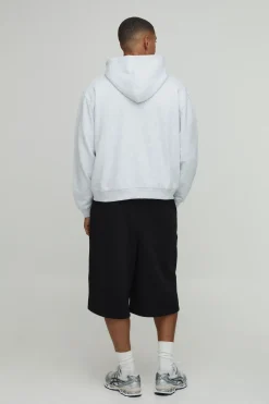 Sweat À Casynthétiqueche Zippé Oversize Ample Avec Broderie Official