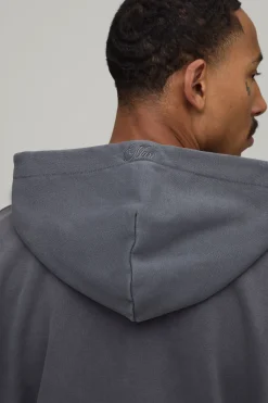 Sweat À Casynthétiqueche Zippé Oversize Boxy Délavé Lourd 480gsm