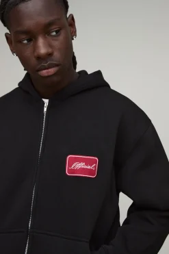 Sweat À Casynthétiqueche Zippé Oversize Boxy Brodé Official