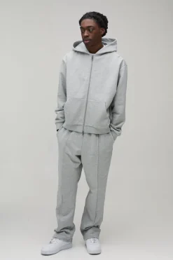 boohooMAN Sweat À Casynthétiqueche Zippé Oversize Coupe Boxy 500gsm Poids Lourd<Homme Sweats À Capuche Et Sweatshirts|Sweats À Capuche Et Sweats