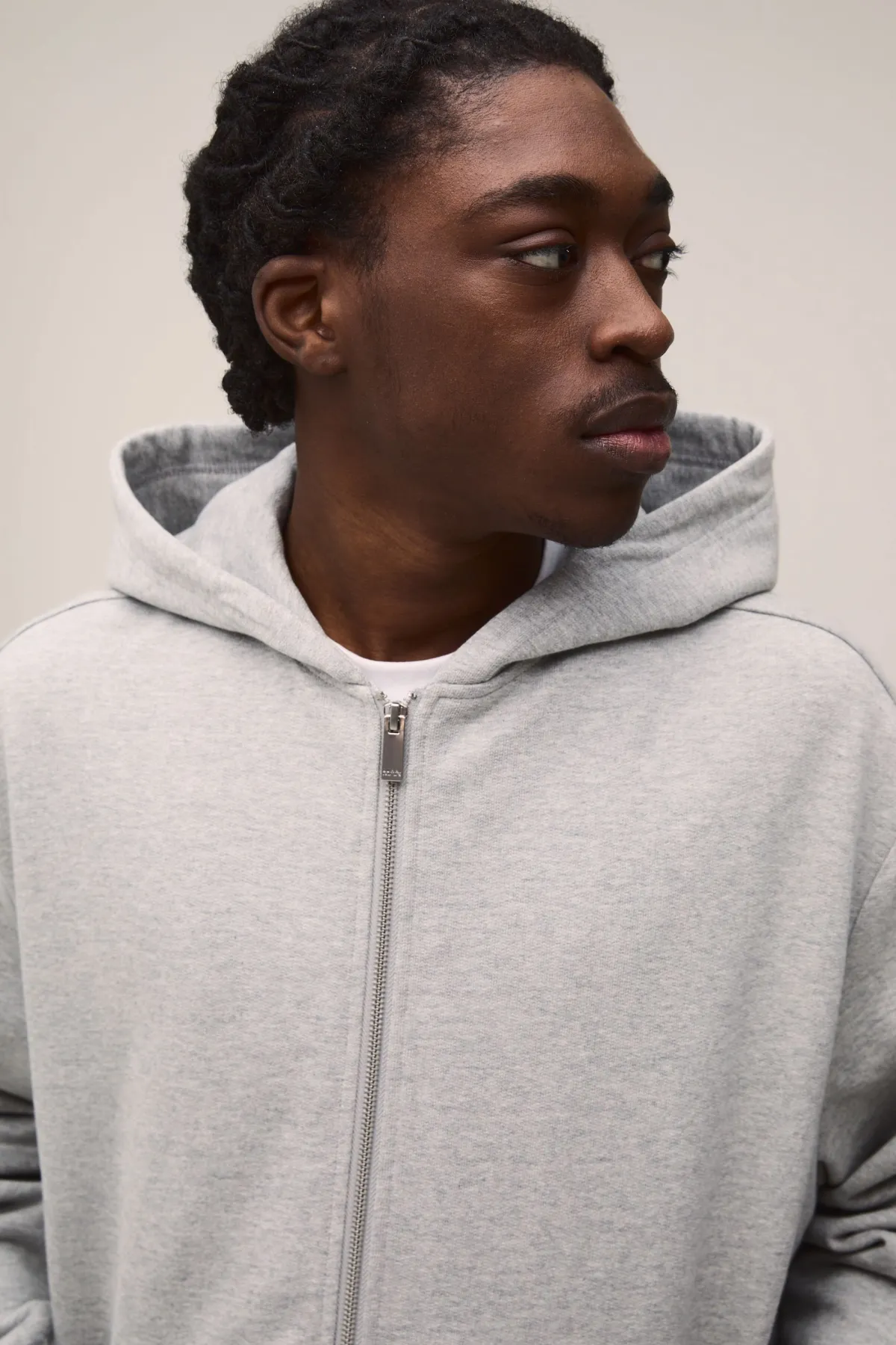 boohooMAN Sweat À Casynthétiqueche Zippé Oversize Coupe Boxy 500gsm Poids Lourd<Homme Sweats À Capuche Et Sweatshirts|Sweats À Capuche Et Sweats