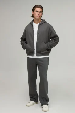 boohooMAN Sweat À Casynthétiqueche Zippé Oversize Boxy Épais 480gsm<Homme Sweats À Capuche Et Sweatshirts|Sweats À Capuche Et Sweats