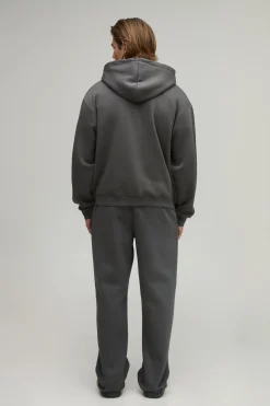 boohooMAN Sweat À Casynthétiqueche Zippé Oversize Boxy Épais 480gsm<Homme Sweats À Capuche Et Sweatshirts|Sweats À Capuche Et Sweats