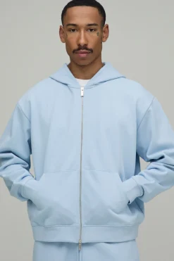 Sweat À Casynthétiqueche Zippé Oversize Coupe Boxy 480 G/m² Poids Lourd