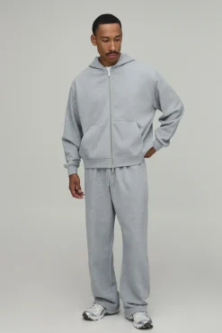Sweat À Casynthétiqueche Zippé Oversize Boxy Épais 480gsm