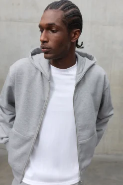 Sweat À Casynthétiqueche Zippé Oversize Boxy Épais 480gsm
