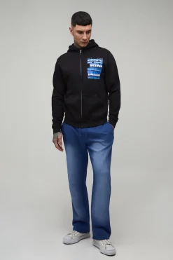 boohooMAN Sweat À Casynthétiqueche Zippé Oversize Ample Space Jam Sous Licence Tall<Homme Tout Afficher|Sweats À Capuche Tall