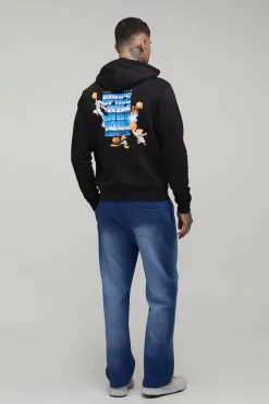 boohooMAN Sweat À Casynthétiqueche Zippé Oversize Ample Space Jam Sous Licence Tall<Homme Tout Afficher|Sweats À Capuche Tall