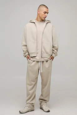 Sweat à Casynthétiqueche Zippé Oversize Basique