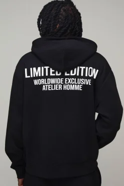 boohooMAN Sweat À Casynthétiqueche Zippé Oversize Ample Édition Limitée Effet Délavé<Homme Tout Afficher|Survêtements