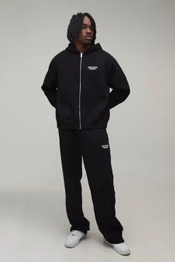 boohooMAN Sweat À Casynthétiqueche Zippé Oversize Ample Édition Limitée Effet Délavé<Homme Tout Afficher|Survêtements
