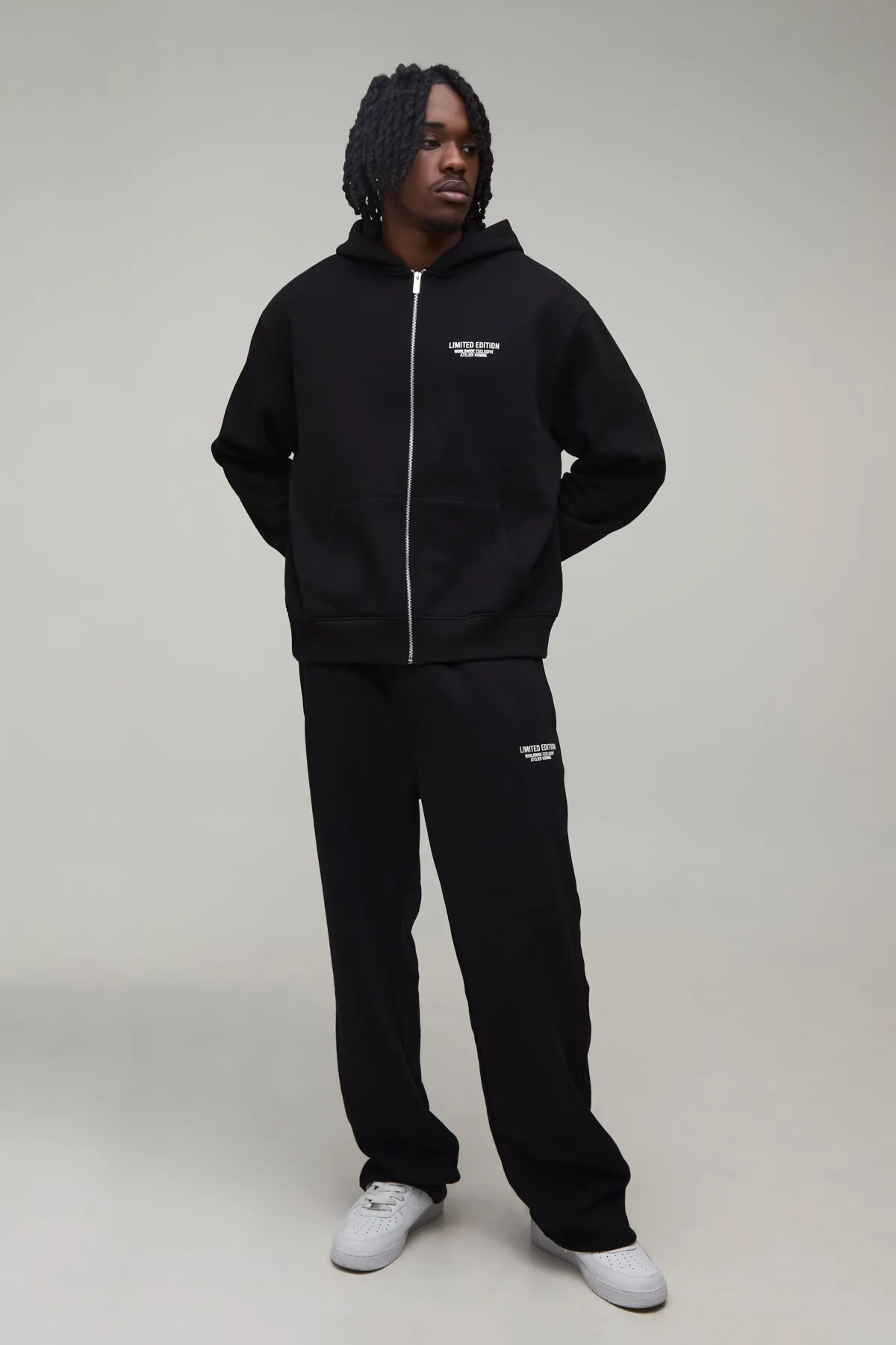 boohooMAN Sweat À Casynthétiqueche Zippé Oversize Ample Édition Limitée Effet Délavé<Homme Tout Afficher|Survêtements