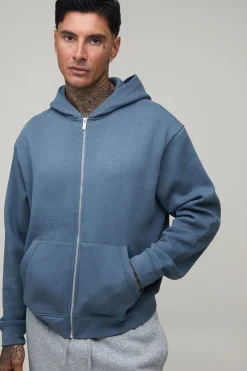Sweat À Casynthétiqueche Zippé Oversize Boxy Essentiel Grande Taille
