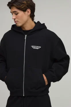Sweat À Casynthétiqueche Zippé Oversize Boxy Édition Limitée