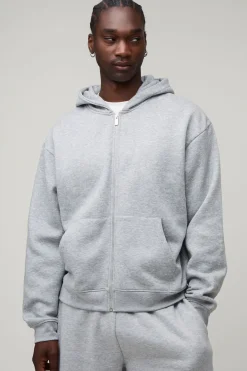 Sweat À Casynthétiqueche Zippé Oversize Boxy Essentiel Pour Grands