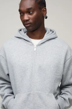 Sweat À Casynthétiqueche Zippé Oversize Boxy Essentiel Pour Grands
