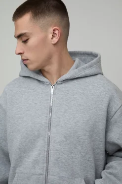 Sweat à Casynthétiqueche Zippé Oversize Basique