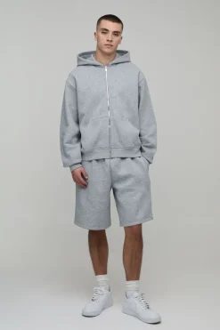 Sweat à Casynthétiqueche Zippé Oversize Basique